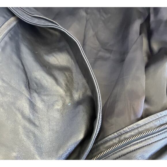 John Michael Designer Black 100% Soft Leather Woman's Vest Size XS - Picture 10 of 16